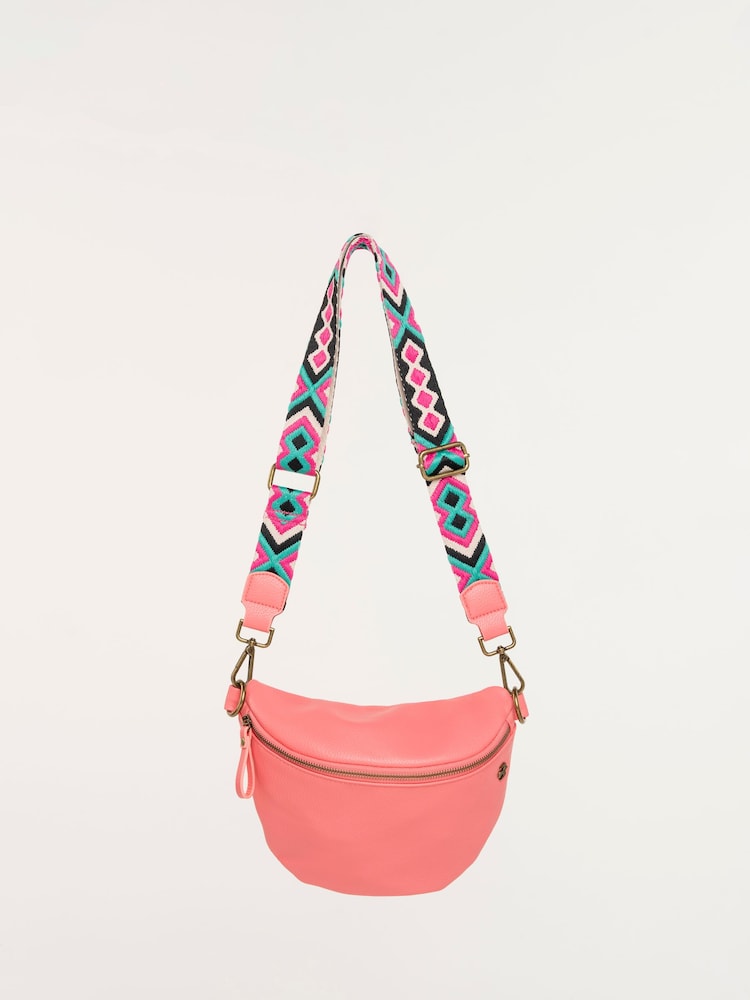 Brakeburn Pink Harriet Coral Sling Bag - Image 2 of 4 Brakeburn Pink Harriet Coral Sling Bag - Image 2 of 4