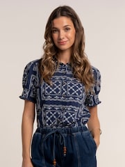 Brakeburn Blue Marine Blouse - Image 6 of 6