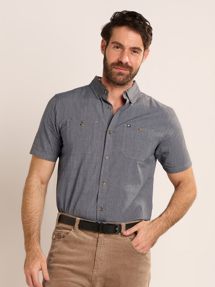 Brakeburn Grey Oakenshaw Shirt - Image 1 of 6 Brakeburn Grey Oakenshaw Shirt - Image 1 of 6