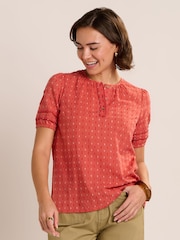 Brakeburn Brown Shingle Blouse - Image 1 of 6