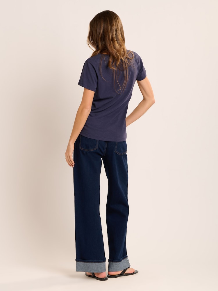 Brakeburn Blue Marine T-Shirt - Image 2 of 6 Brakeburn Blue Marine T-Shirt - Image 2 of 6