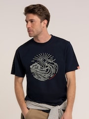Brakeburn Blue Radstock T-Shirt - Image 1 of 6