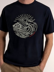 Brakeburn Blue Radstock T-Shirt - Image 3 of 6