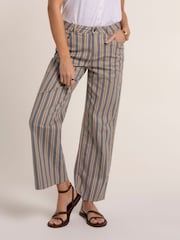 Brakeburn Blue Stripe Straight Leg Jeans - Image 1 of 6