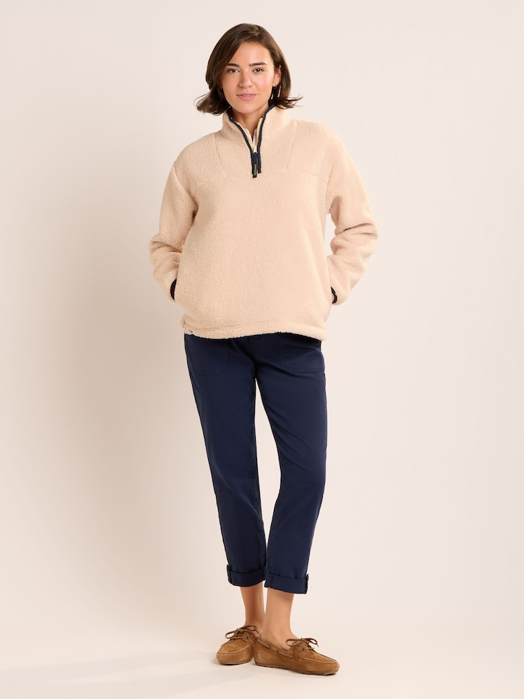 Brakeburn Cream Wey Quarter Zip Sweatshirt - Image 6 of 6