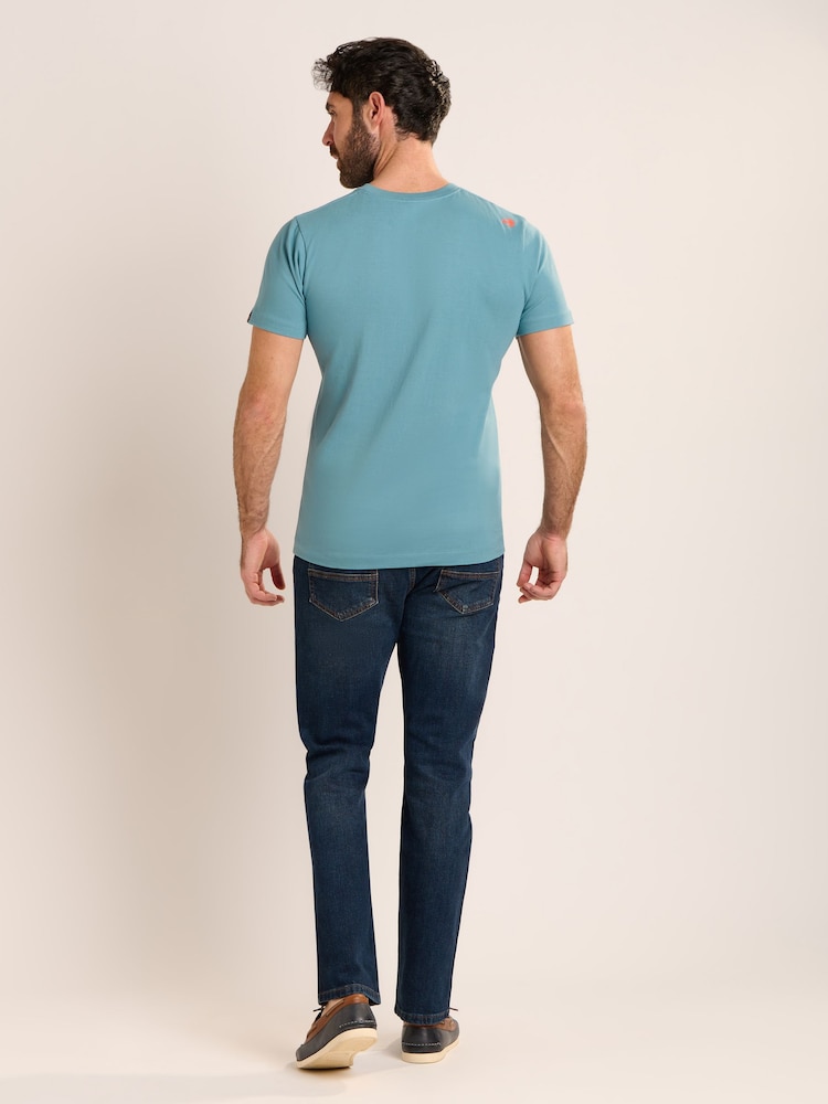 Brakeburn Blue Bobbington T-Shirt - Image 2 of 4 Brakeburn Blue Bobbington T-Shirt - Image 2 of 4