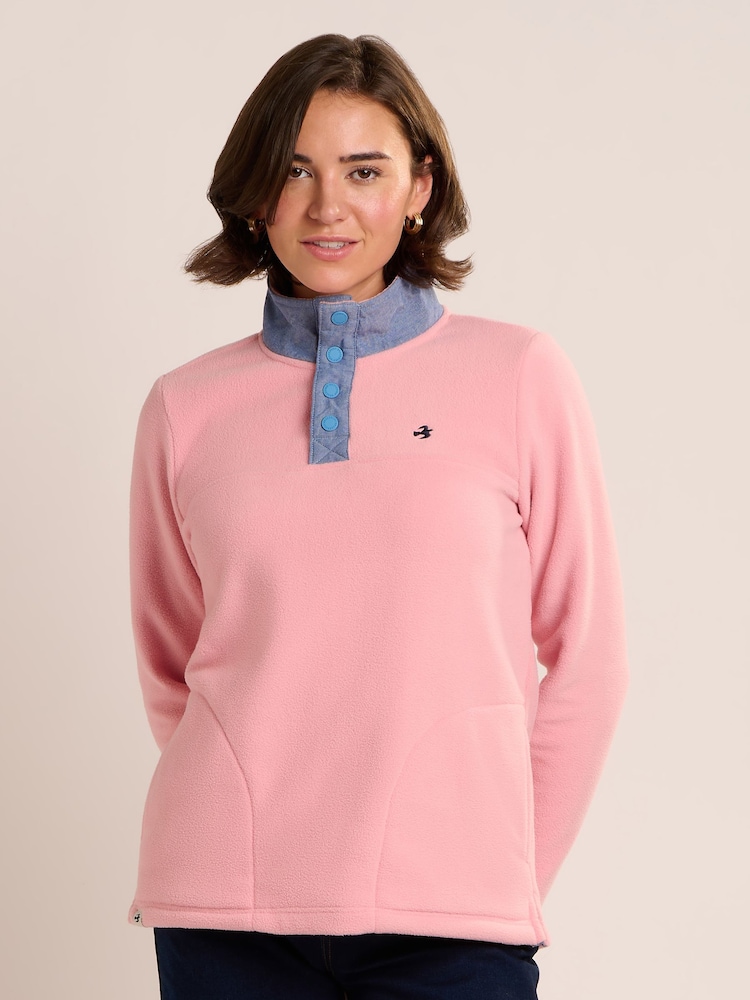 Brakeburn Pink Trent Quarter Zip Sweatshirt - Image 2 of 6