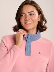 Brakeburn Pink Trent Quarter Zip Sweatshirt - Image 4 of 6