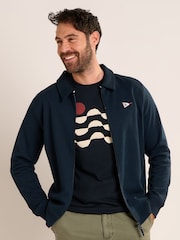 Brakeburn Blue Duncliffe Zip Through Sweat Jacket - Image 1 of 6