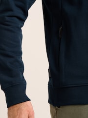 Brakeburn Blue Duncliffe Zip Through Sweat Jacket - Image 6 of 6