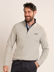 Brakeburn Grey Tadnoll Quarter Zip Sweatshirt - Image 1 of 5