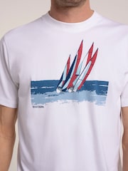 Brakeburn White Peckleton T-Shirt - Image 3 of 6