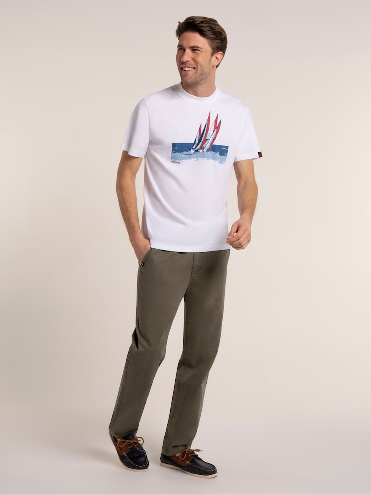 Brakeburn White Peckleton T-Shirt - Image 6 of 6