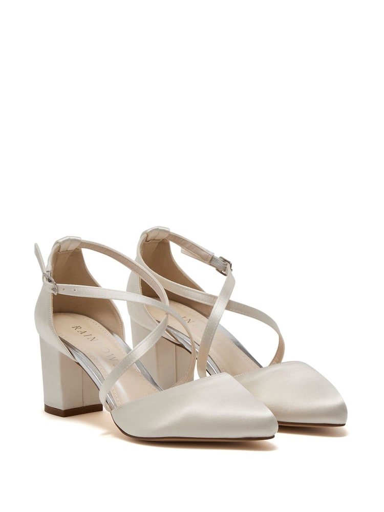 Rainbow Club White Hellen Crossover Strappy Satin Shoes - Image 2 of 4 Rainbow Club White Hellen Crossover Strappy Satin Shoes - Image 2 of 4