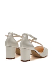 Rainbow Club White Hellen Crossover Strappy Satin Shoes - Image 3 of 4