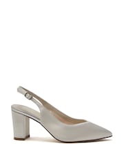 Rainbow Club White Ivy Slingback Satin Shoes - Image 1 of 4