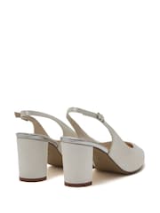 Rainbow Club White Ivy Slingback Satin Shoes - Image 3 of 4