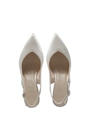 Rainbow Club White Ivy Slingback Satin Shoes - Image 4 of 4