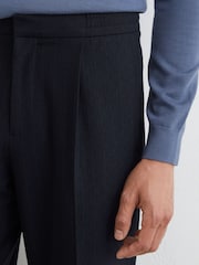 Reiss Sidney Stripe Tapered Pleated Trousers - Imagen 3 de 6