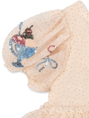 Konges Sløjd Cream Yvonne Glitter Ice Puff Sleeve Occasion Dress - Image 4 of 6