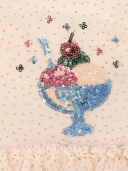 Konges Sløjd Cream Yvonne Glitter Ice Puff Sleeve Occasion Dress - Image 8 of 9