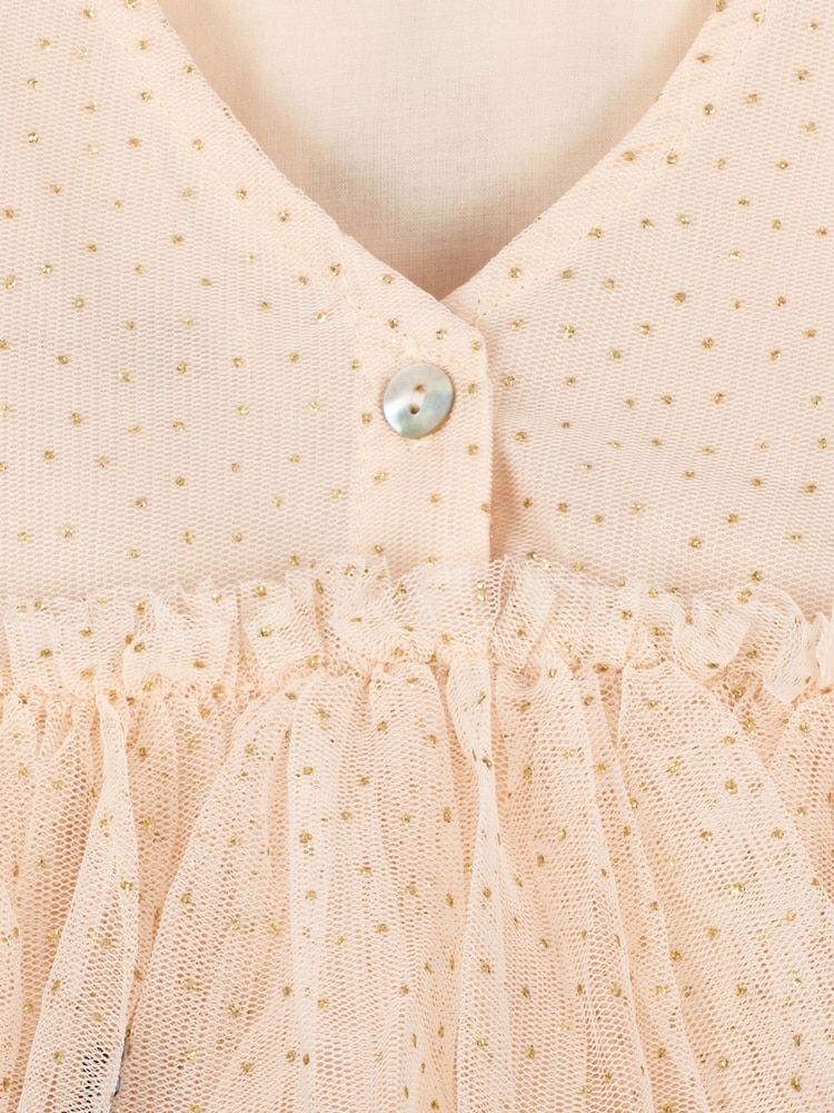 Konges Sløjd Cream Yvonne Glitter Ice Puff Sleeve Occasion Dress - Image 9 of 9 Konges Sløjd Cream Yvonne Glitter Ice Puff Sleeve Occasion Dress - Image 9 of 9