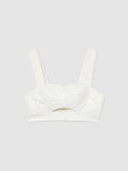 Reiss Ivory Tara Crop Top - Image 2 of 6