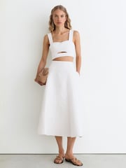 Reiss Ivory Tara Crop Top - Image 3 of 6