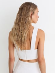 Reiss Ivory Tara Crop Top - Image 5 of 6