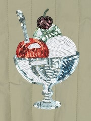 Konges Sløjd Juno Sequin Ice Back Graphic Bomber Jacket - Изображение 3 6