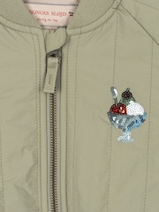 Konges Sløjd Juno Sequin Ice Back Graphic Bomber Jacket - Изображение 4 6