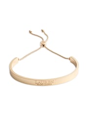 Lauren Ralph Lauren Gold Tone Logo Slider Bracelet - Image 1 of 3