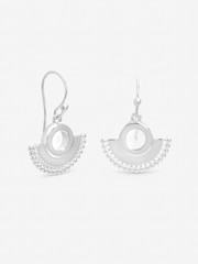 Inicio Sterling Silver Plated Beaded Fan Fishhook Earrings - Image 1 of 1