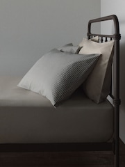 The Set Set of 2 Natural/Stripe Pillowcase and Fitted Sheet - Image 3 of 6