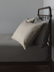The Set Set of 2 Natural/Stripe Pillowcase and Fitted Sheet - Image 5 of 6