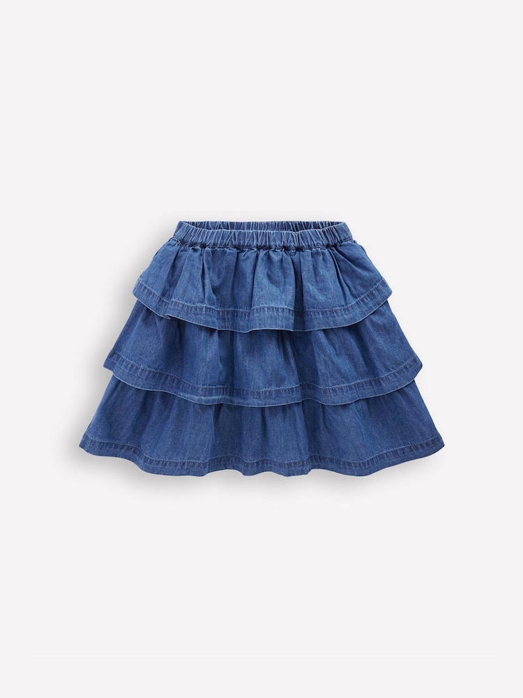 Boden Blue Ruffle Tiered Skirt - Image 1 of 3