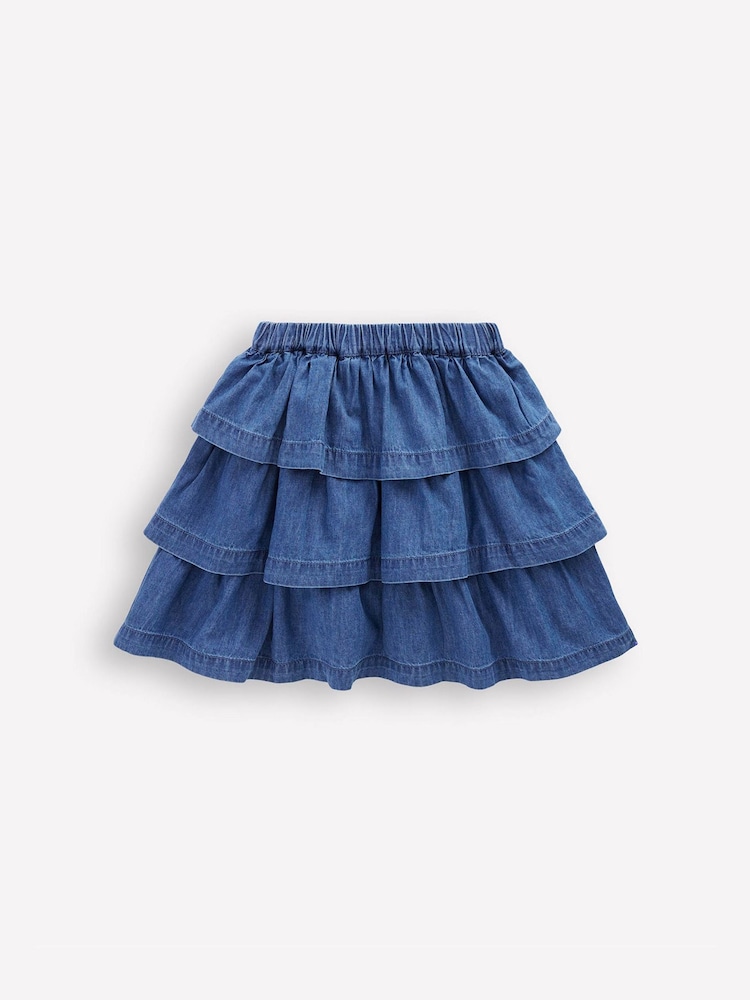Boden Blue Ruffle Tiered Skirt - Image 2 of 3