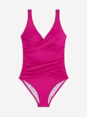Boden Pink Cross Wrap Swimsuit - Image 5 of 6