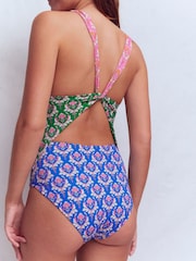 Boden Blue Mykonos Deep V-Neck Swimsuit - Image 3 of 7
