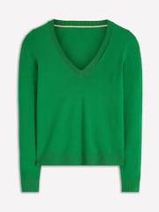 Boden סוודר כותנה עם צווארון וי, דגם Emilia - תמונה 5 מתוך 6