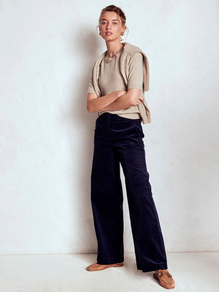 Boden Purple Eva Cashmere T-Shirt - Image 1 of 6 Boden Purple Eva Cashmere T-Shirt - Image 1 of 6