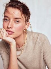 Boden Purple Eva Cashmere T-Shirt - Image 2 of 6