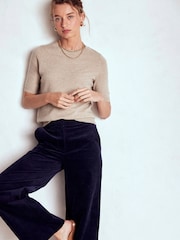 Boden Purple Eva Cashmere T-Shirt - Image 4 of 6