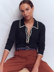 Boden Blue Liz Henley Jumper - Image 2 of 6