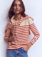 Boden Cream Button Shoulder Mariner T-Shirt - Image 1 of 6