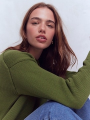 Boden סוודר כותנה אוברסייז, דגם Lucy - תמונה 2 מתוך 7