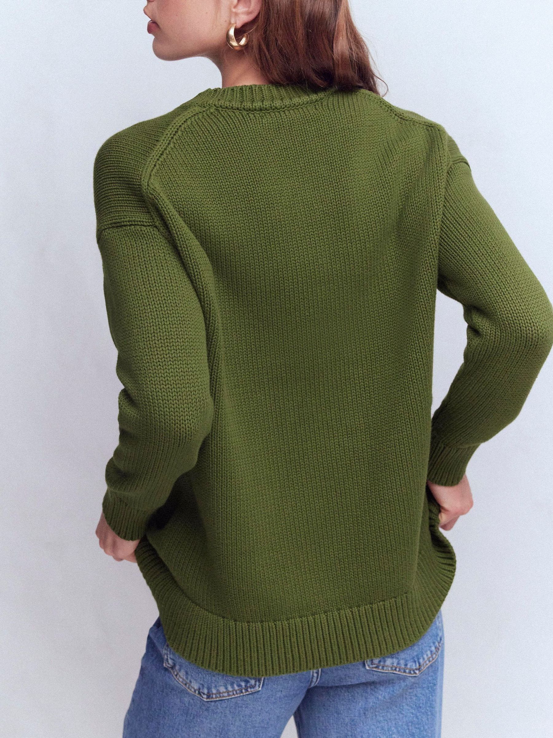 Buy Boden Green Lucy Oversized Cotton Jumper from the Next UK