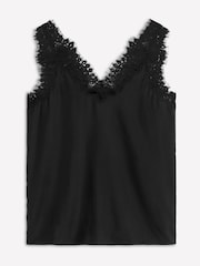Boden Black Silk-blend Lace Trim Camisole - Image 6 of 6