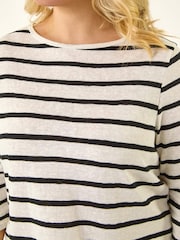 Roman White Curve Stripe Print Tunic Top - Image 6 of 6