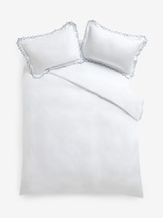 Nina Campbell Mid Blue Jester Scallop Spot 200 Thread Count Duvet Cover and Pillowcase Set - Image 5 of 5